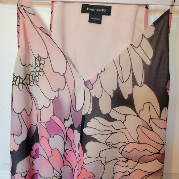 Marciano Floral Rose Gradient High-Low Dress - Picture 4 of 6